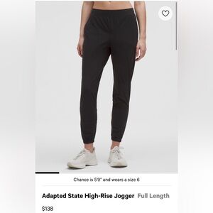 Lululemon Adapted State High-Rise Jogger - Black